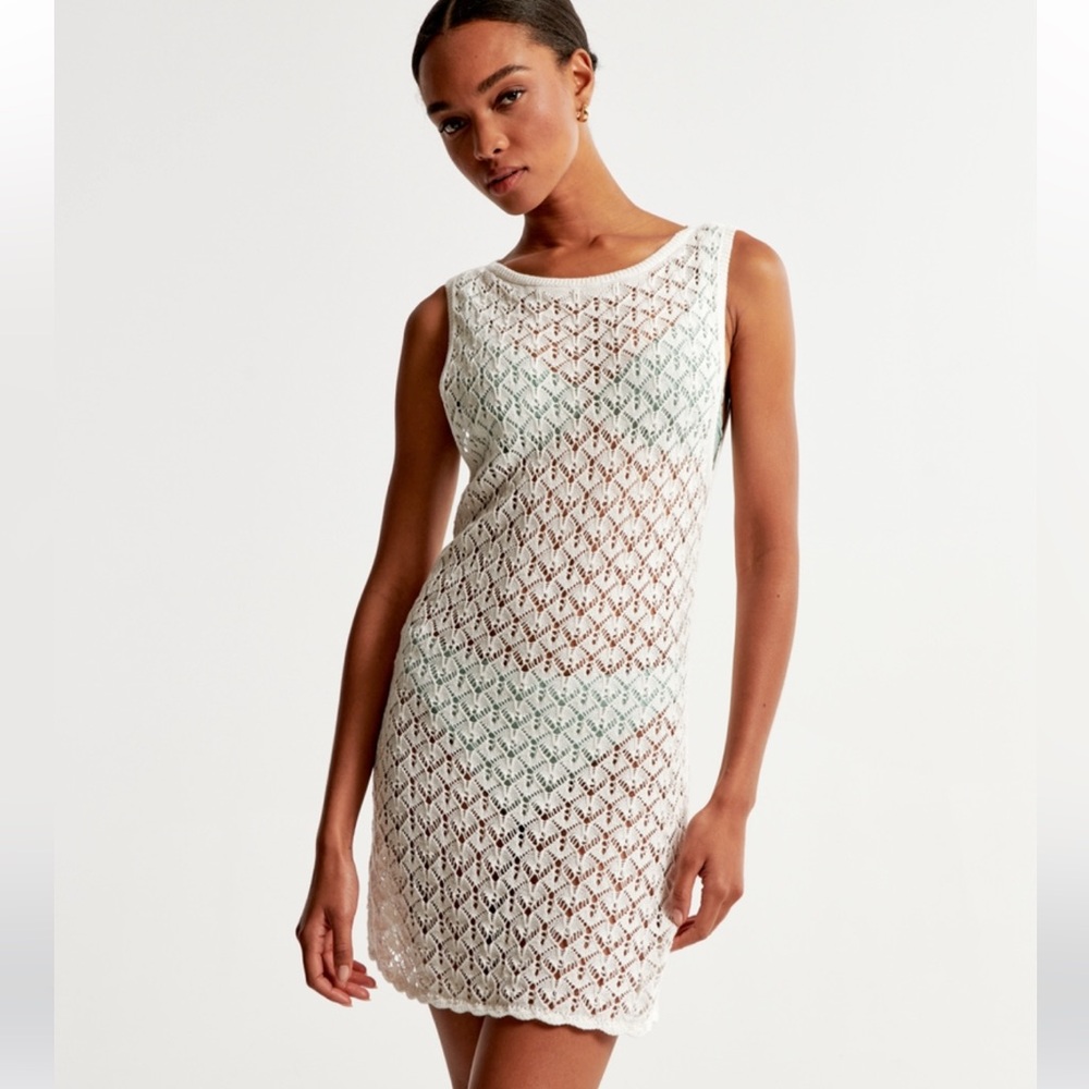 Abercrombie and Fitch Crochet Style Mini Dress Swim Coverup